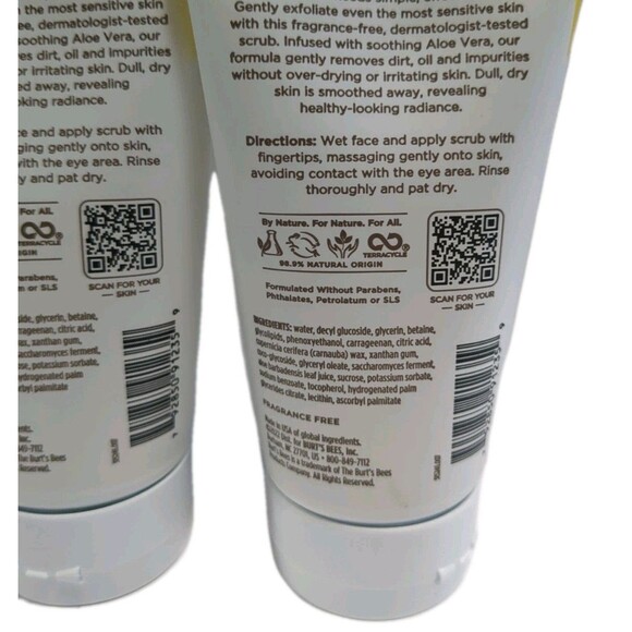 (2-Pack) Burt's Bees Sensitive Solutions Gentle Face Scrub Aloe 4 oz NEW Burts - Picture 5 of 6